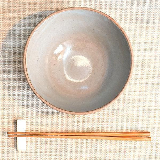 Gray Soil Bowl Large Western Tableware, Medium Bowl, Made in Japan, Minoyaki, Stylish, Modern