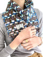 Handwoven tweed scarf | mid ♭57 [made with apparel leftover yarn]