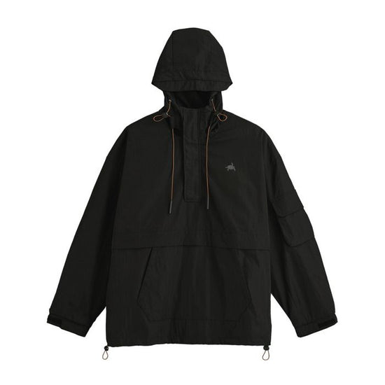 Anorak Hoodie "Sea turtle" monochrome logo black(BLACK)