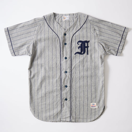 [24SS NEW]FELCO BASEBALL SHIRT COTTON LINEN CLOTH W/OLD FONT F FELT