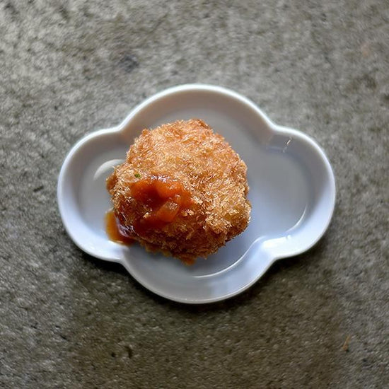 Chip Blue Cloud Small Dish, blue Japanese tableware, Shokado, made in Japan, Minoyaki, stylish, modern