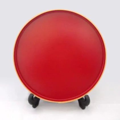 Round tray (shaku), red inside