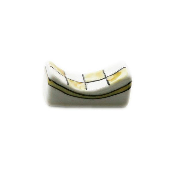 [Eisyou] Chopstick rest with checkered pattern (yellow)