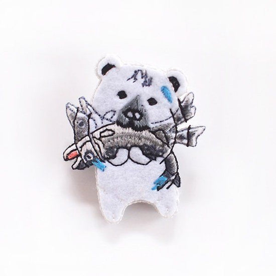 pokefasu pokefasu pichikuma brooch bear badge