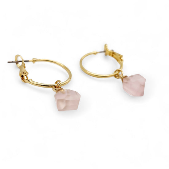Bud Rose Quartz Pierced earrings
