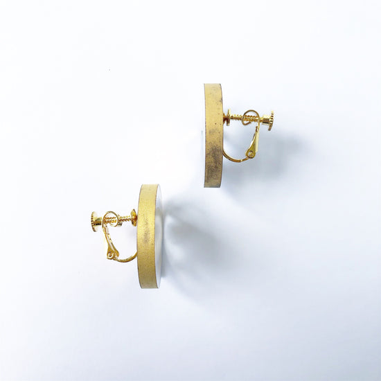 Round Clip-on earrings Gold