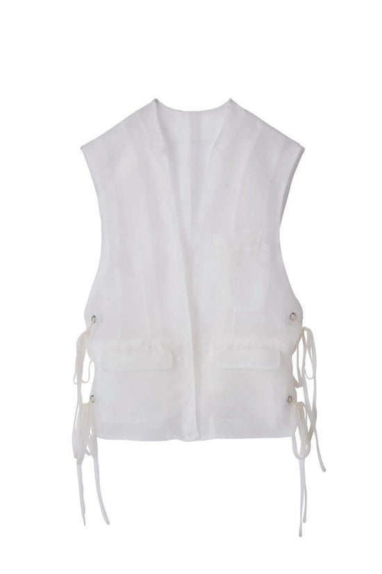 Sheer Undulate Gillet/2color (unisex)