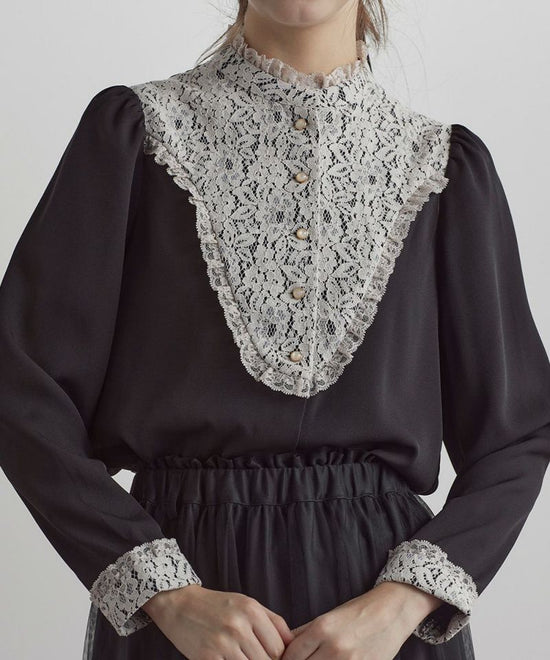 Yoke Lace Switched Blouse / an3 Limited [51DF02j003].