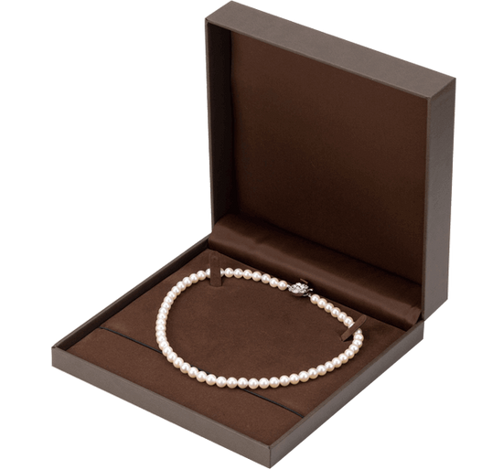 Square case for pearl necklace, choker, and omega necklace, leather-like paper CB series, 6 pieces CB series CB-4005N