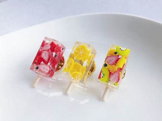 Popsicle pin brooch