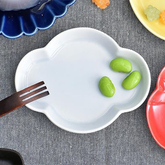 Chip Blue Cloud Small Dish, blue Japanese tableware, Shokado, made in Japan, Minoyaki, stylish, modern