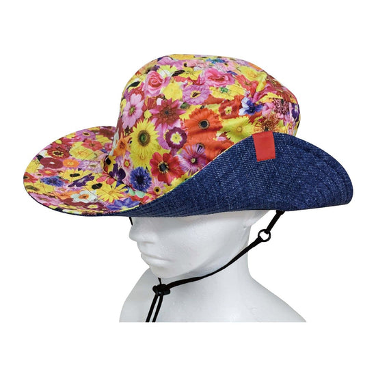 [Fes Hat]dullbo Dullbo -All Weather Hat - Flower & Denim