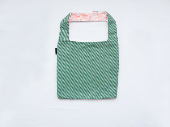 TWINS bag <M> [Pink Triangle × Green Stripe]