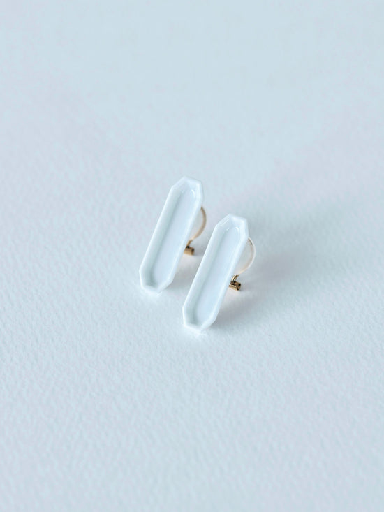 Wire/Sen Earrings - White