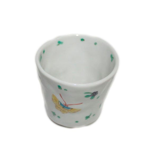 [Eisyou] Teacup with hand-decorated butterfly design