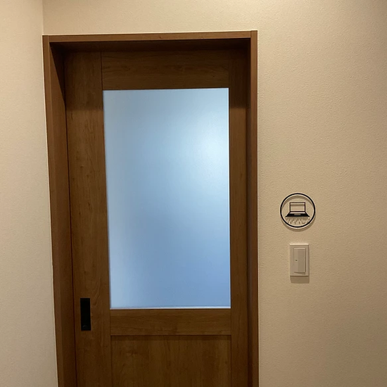 Room Sign for OFFICE Wall-Mounted Floating Icon Clear Lettering
