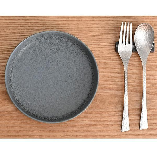 Cuisine Glaze Blue Spume M, Blue Western Tableware, Round Plate, Made in Japan, Minoyaki