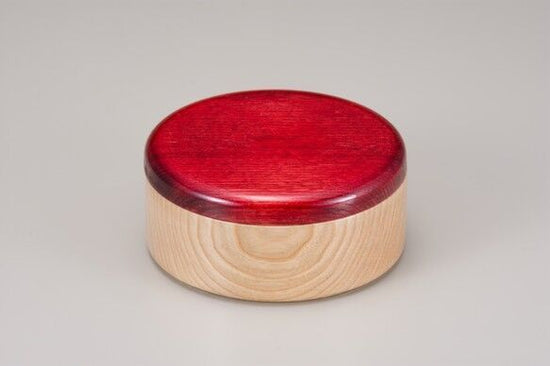 Colorful BOX Lid Red/Body Shine SJ-0112. This wooden box is ideal for serving food in lunch boxes.
