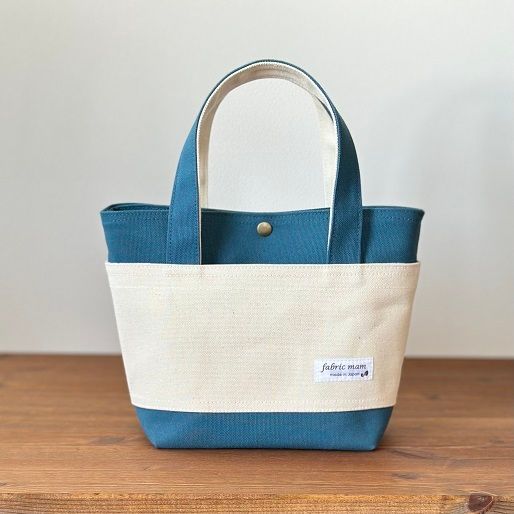 <New Products>Solid Canvas Mini Tote *Mineral Blue