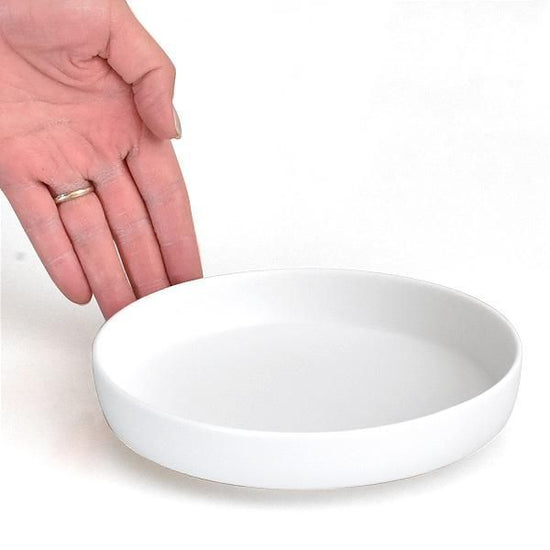 Cuisine Stone Matte Spume M White Rounded Western Tableware Plate Made in Japan Minoyaki Stylish Modern