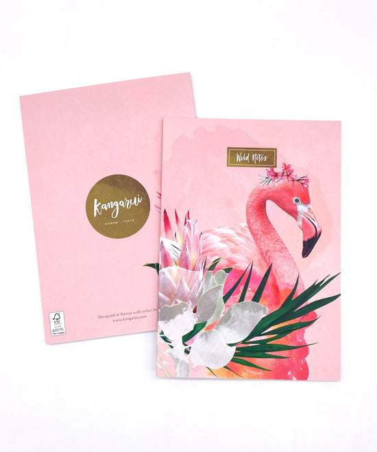 Wild Notebook (ruled) Floral Flamingo
