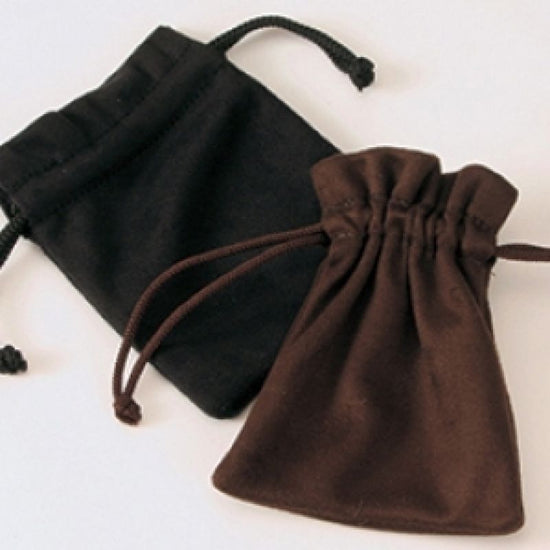 Micro Suede Drawstring Pouch L size with dividers, 50 pcs/pack PO-XL-L