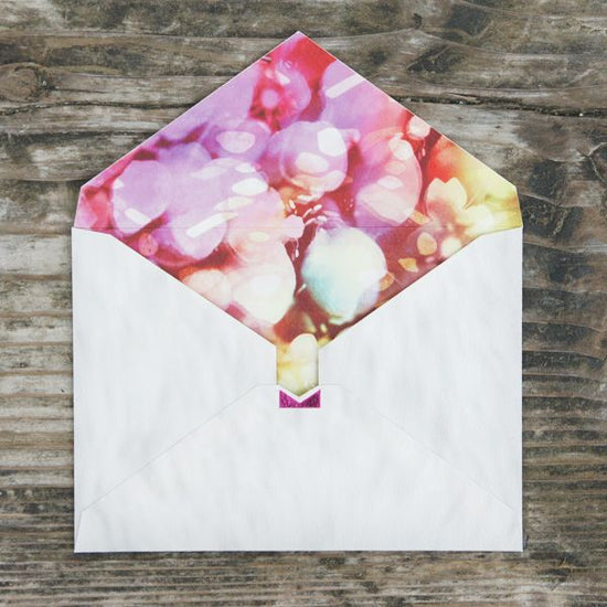 [White × Flower Pattern] Stylish Envelope with Card HGB01C
