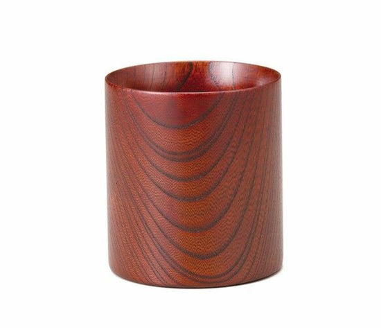 A beautifully grained Zelkova Lacquer (Lacquered mug). Keyaki Mug Cup Red SX-0594