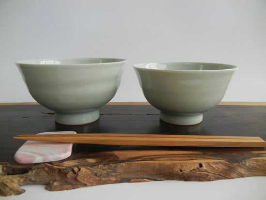 Celadon Glazed Rice Bowl (large and small)