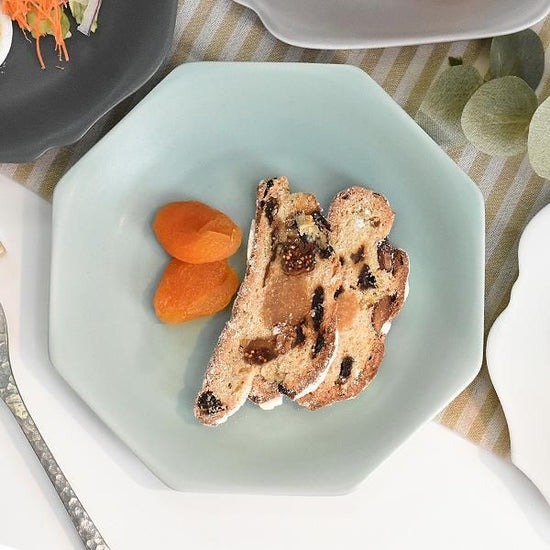 Meimei Octagonal 16.5 Dish, Blue Color Japanese Tableware, Fruit Dish, Dish, Made in Japan, Minoyaki