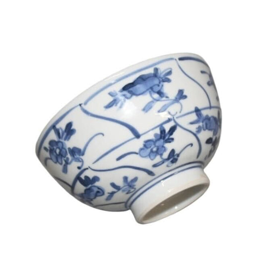 [Eisyou] Rice bowl with a design of a neon sign in underglaze blue