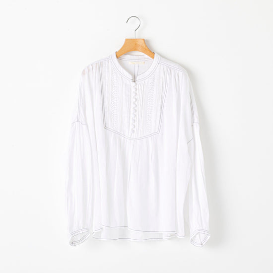 Gauze Pintuck Blouse