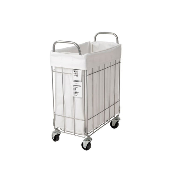 WIRE ARTS & PRO FOLDING LAUNDRY BASKET with CASTER 28L SLIM / Laundry Basket