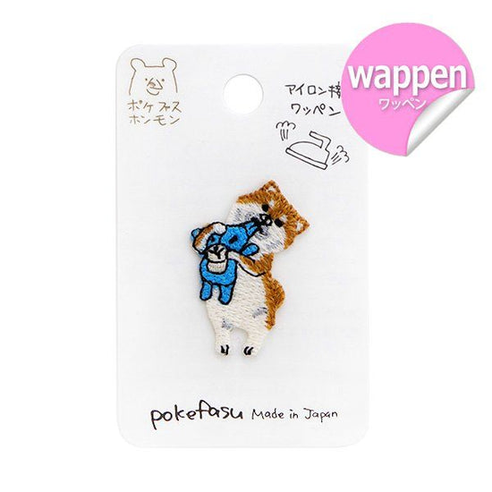 pokefasu Pokefasu Shiba-kun iron-on badge Shiba-inu