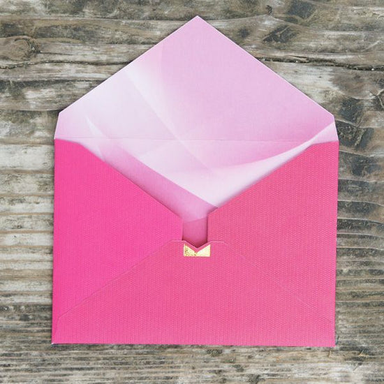 [Pink × Pink] Stylish Envelope with Card HND01J