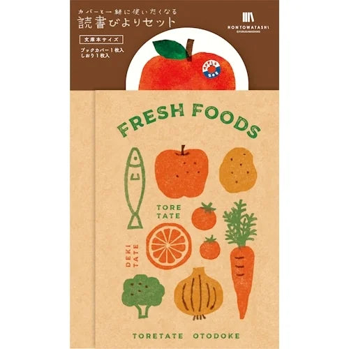 Furukawa Shiko Dokusho-biyori Book Cover & Bookmark Set – Apple