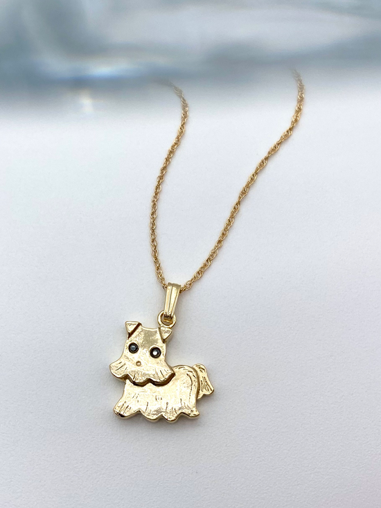 Romilly necklace | puppy | gold