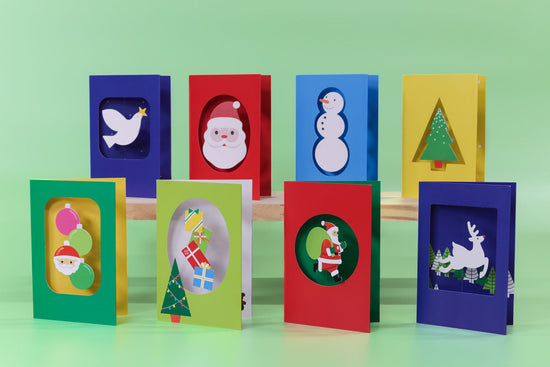 Holiday card set (8 types x 5 cards each)