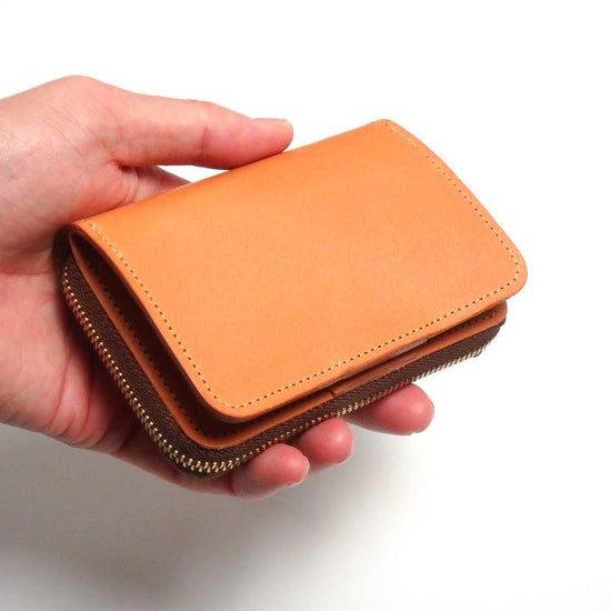 Key Wallet [ Mini Wallet + Key Case ] (Biscuit Beige) Cowhide