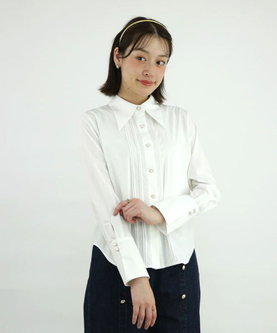 Long Point Collar Shirt / an another angelus [51BF01j002].