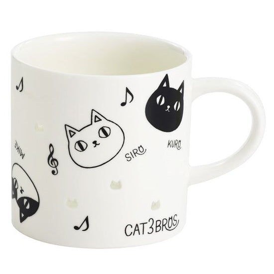 Hotarubori Mug 3 Cats 3 Brothers Face Openwork (23217)