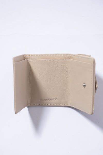 Jacquard Trifold Wallet in Beige