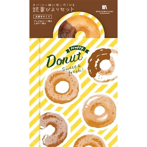 Furukawa Shiko Dokusho-biyori Book Cover & Bookmark Set – Doughnuts