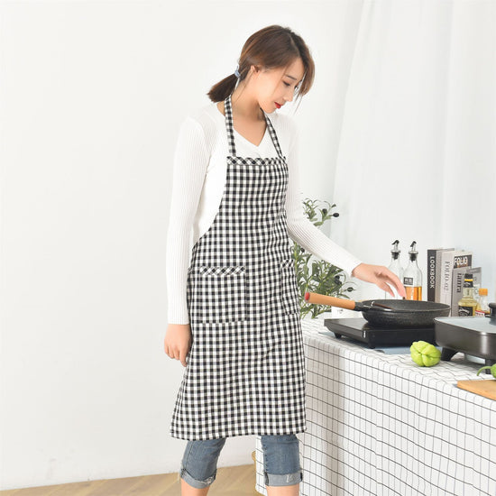 100% Cotton [apron, neck apron] checkered