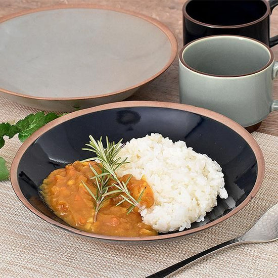 Navy Soil Deep Bowl, Medium Blue Western Tableware, Medium Bowl, Made in Japan, Minoyaki, Stylish, Modern