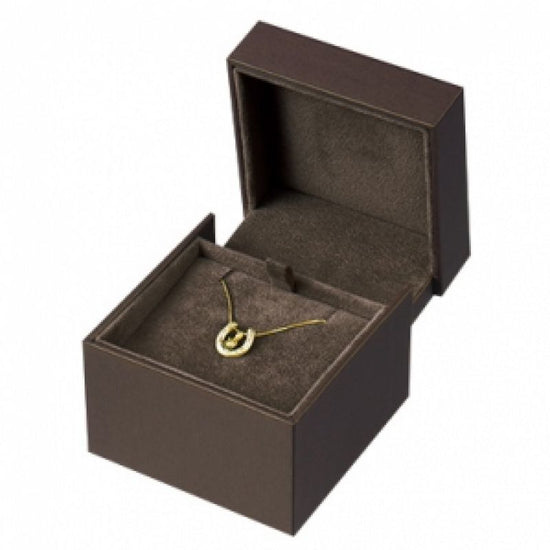 Case for both ring and pendant, leather style paper, EX series, 12 pieces, EX-101RP