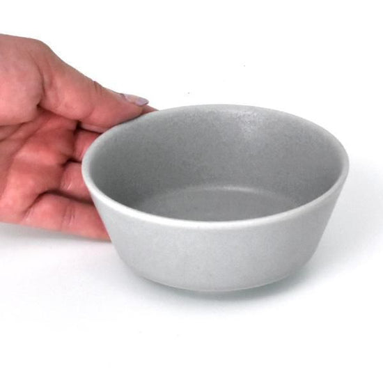 Cuisine Gray Matte Square Tea Bowl Western Tableware Round Bowl Made in Japan Minoyaki Fashionable Modern