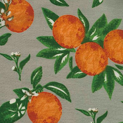 Citrus Print Cotton Linen Blouse (2 colors) [Expected to arrive in early May].