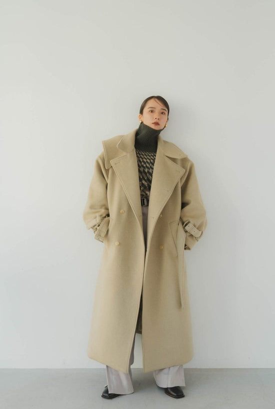 Layered Motorcycle Coat/Milky Green