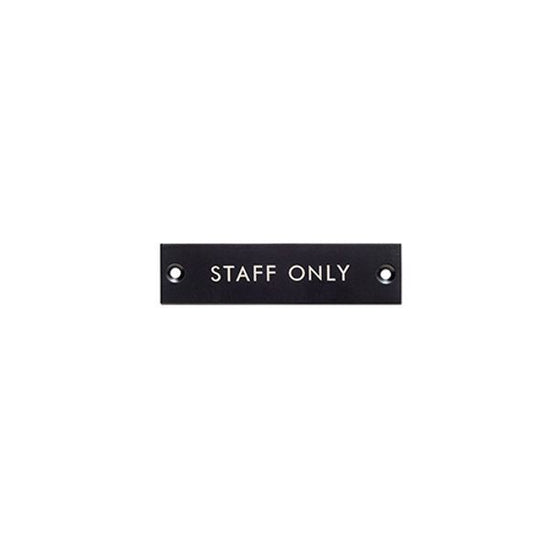 63957 [POSH MADE] sign plate STAFF ONLY black